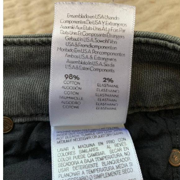 Mother The Looker Ankle Fray Gray Jeans Size 24 - Picture 11 of 14